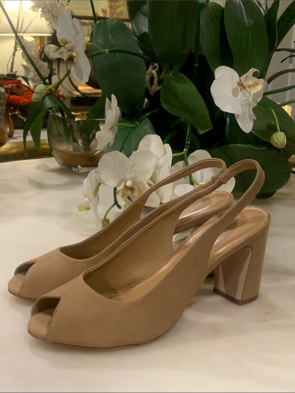 Bernardo Tan Suede Heels Size 9